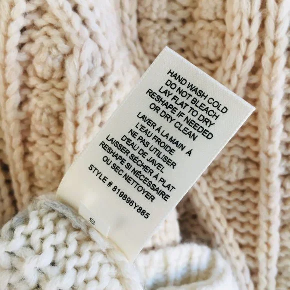 La Vie Rebecca Taylor Cable Knit Sweater Wool Cotton Blend Striped - Picture 9 of 12